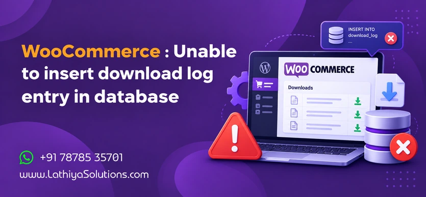 Woocommerce Unable to Insert Download log Entry in Database