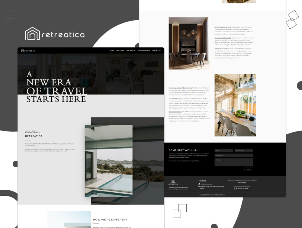 Retreatica Real Estate Property Website