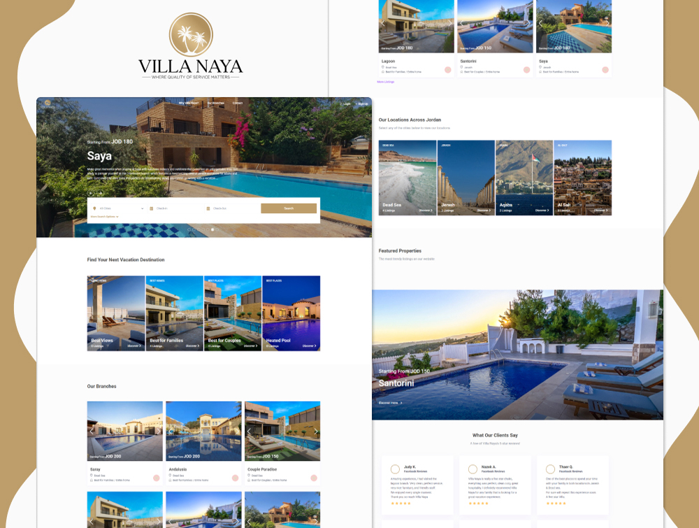 Villa Naya Real Estate Website